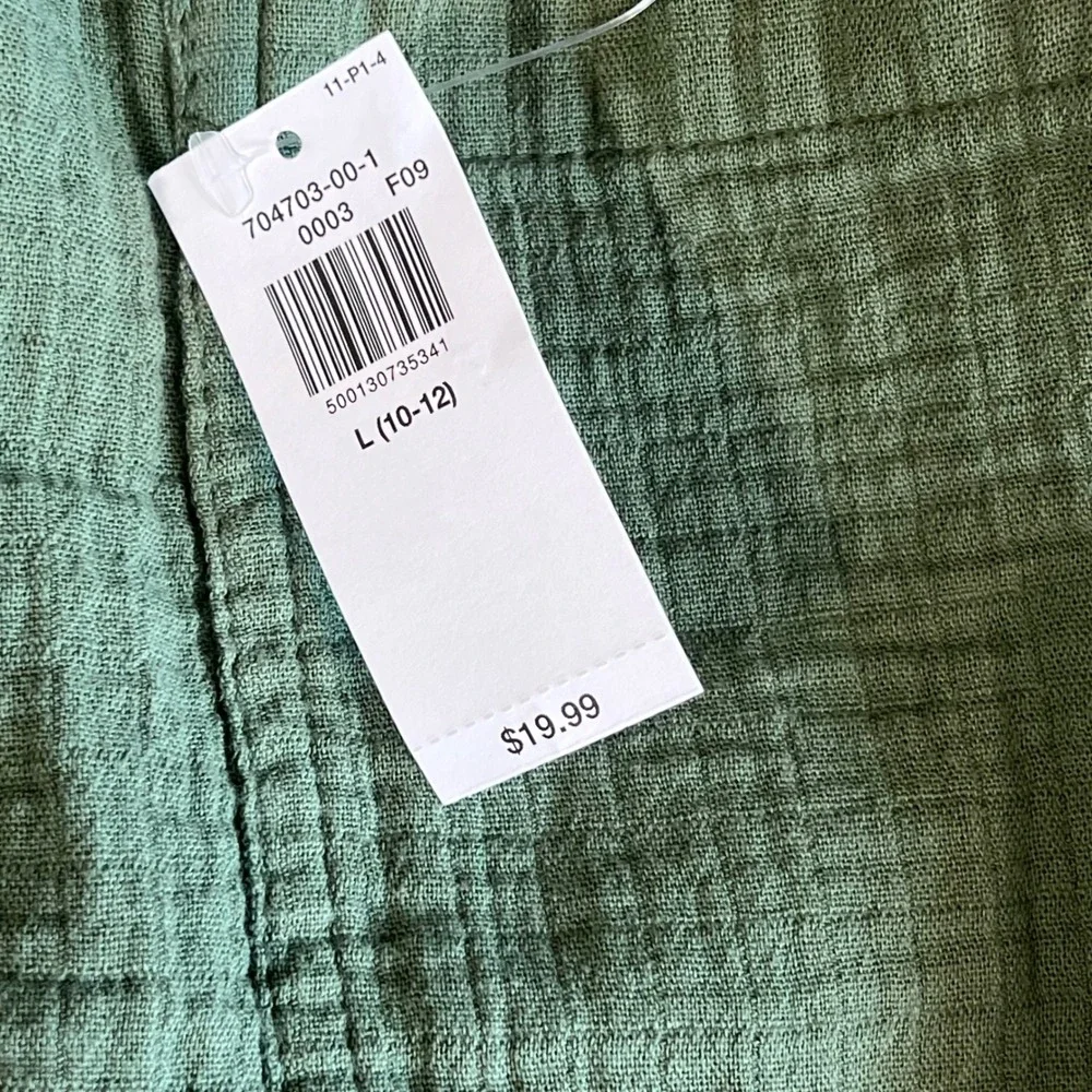 Old Navy Girls Shorts L (10-12) Olive Green Cotton‎ Blend Casual Pull On New